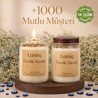 Lumiq Nazar Arındırıcı Ritüel Mum (Üzerlik & Ada Çayı)