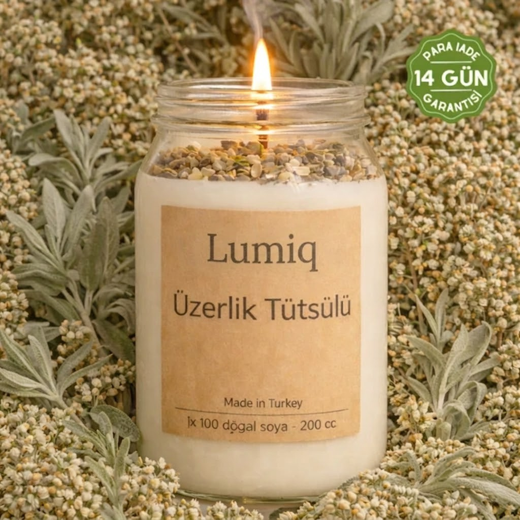 Lumiq Nazar Arındırıcı Ritüel Mum (Üzerlik & Ada Çayı)