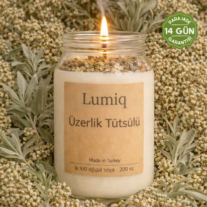 Lumiq Nazar Arındırıcı Ritüel Mum (Üzerlik & Ada Çayı)