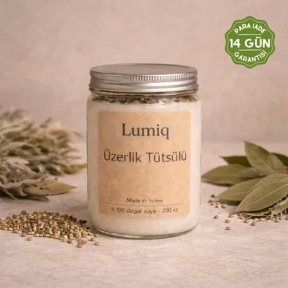 Lumiq Nazar Arındırıcı Ritüel Mum (Üzerlik & Ada Çayı)