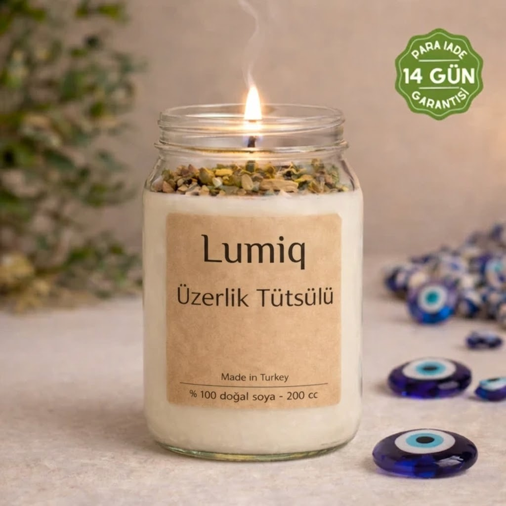 Lumiq Nazar Arındırıcı Ritüel Mum (Üzerlik & Ada Çayı)